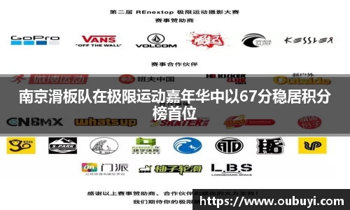南京滑板队在极限运动嘉年华中以67分稳居积分榜首位